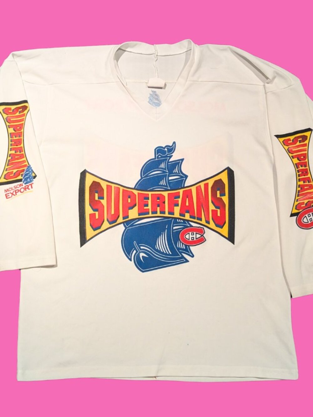Vintage 1990's Onign Superfans Canadiens de Montréal Molson Jersey Size XL